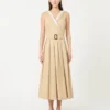 Wasserabweisendes Gabardine-Kleid, beige Wasserabweisendes Gabardine-Kleid, beige