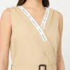 Wasserabweisendes Gabardine-Kleid, beige Wasserabweisendes Gabardine-Kleid, beige
