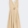 Wasserabweisendes Gabardine-Kleid, beige Wasserabweisendes Gabardine-Kleid, beige