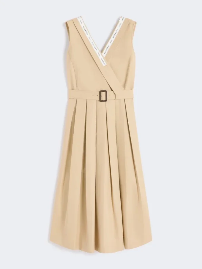 Wasserabweisendes Gabardine-Kleid, beige Wasserabweisendes Gabardine-Kleid, beige