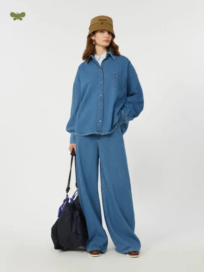 Weiche Jeans aus Baumwoll-Denim, marineblau Weiche Jeans aus Baumwoll-Denim, marineblau