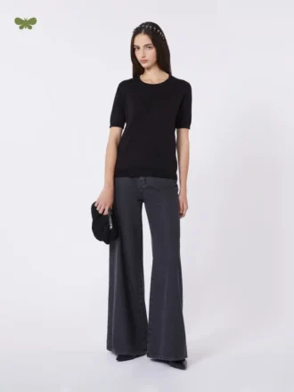 Weiche Jeans aus Baumwoll-Denim, schwarz