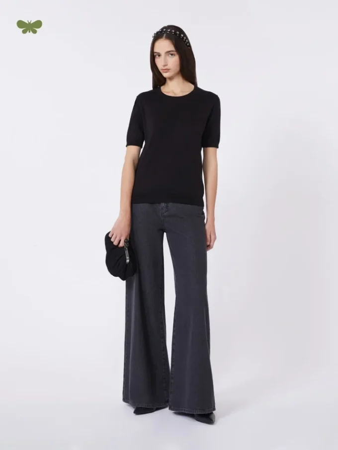 Weiche Jeans aus Baumwoll-Denim, schwarz Weiche Jeans aus Baumwoll-Denim, schwarz