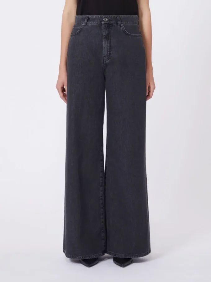 Weiche Jeans aus Baumwoll-Denim, schwarz Weiche Jeans aus Baumwoll-Denim, schwarz