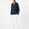 Zweireihige Leinenjacke, mitternachtsblau Zweireihige Leinenjacke, mitternachtsblau