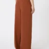 Weit geschnittene Hose aus gewaschener Seide, Terrakotta Weit geschnittene Hose aus gewaschener Seide, Terrakotta