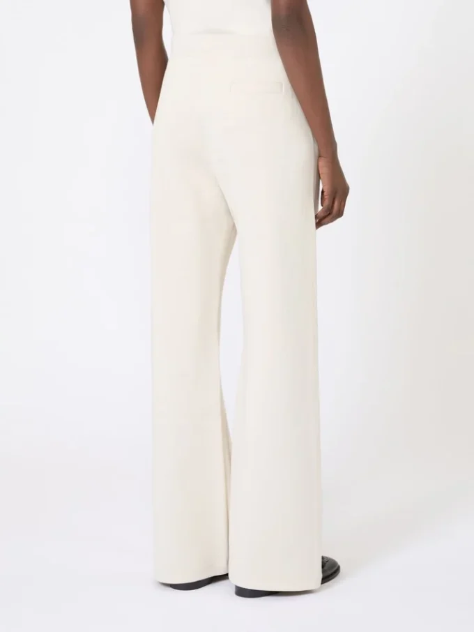 Weit geschnittene Jerseyhose, Ecru Weit geschnittene Jerseyhose, Ecru
