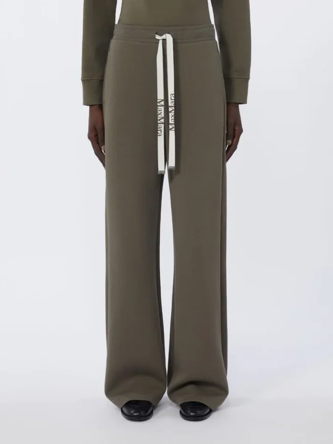 Weit geschnittene Jerseyhose, khaki Weit geschnittene Jerseyhose, khaki