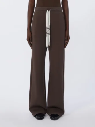 Weit geschnittene Jerseyhose, schokoladenbraun