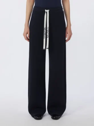Weit geschnittene Jerseyhose, ultramarinblau