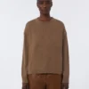 Weit geschnittener Pullover aus Wolle und Kaschmir, Farbe: Mud Weit geschnittener Pullover aus Wolle und Kaschmir, Farbe: Mud