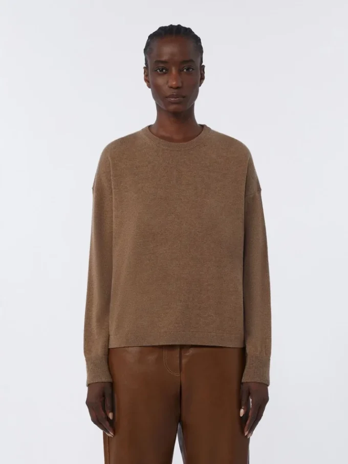 Weit geschnittener Pullover aus Wolle und Kaschmir, Farbe: Mud Weit geschnittener Pullover aus Wolle und Kaschmir, Farbe: Mud