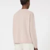Weit geschnittener Pullover aus Wolle und Kaschmir, puderfarben Weit geschnittener Pullover aus Wolle und Kaschmir, puderfarben