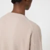 Weit geschnittener Pullover aus Wolle und Kaschmir, puderfarben Weit geschnittener Pullover aus Wolle und Kaschmir, puderfarben