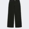 Weite Hose aus Baumwoll-Drill, schwarz Weite Hose aus Baumwoll-Drill, schwarz