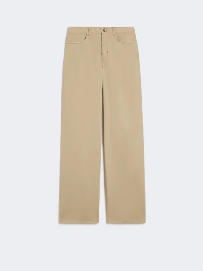 Weite Hose aus Baumwollsatin, im Kolonialstil Weite Hose aus Baumwollsatin, im Kolonialstil