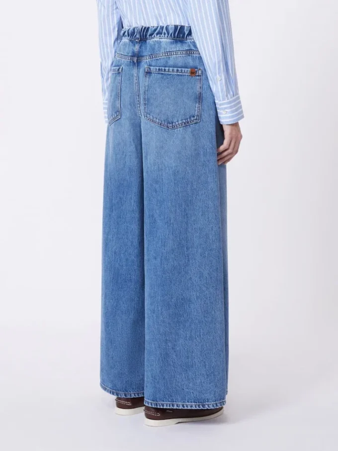 Weite Jeans aus Baumwoll-Denim, marineblau Weite Jeans aus Baumwoll-Denim, marineblau