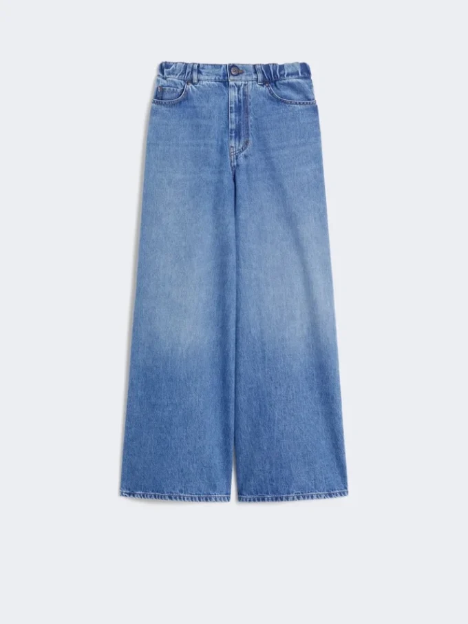 Weite Jeans aus Baumwoll-Denim, marineblau Weite Jeans aus Baumwoll-Denim, marineblau