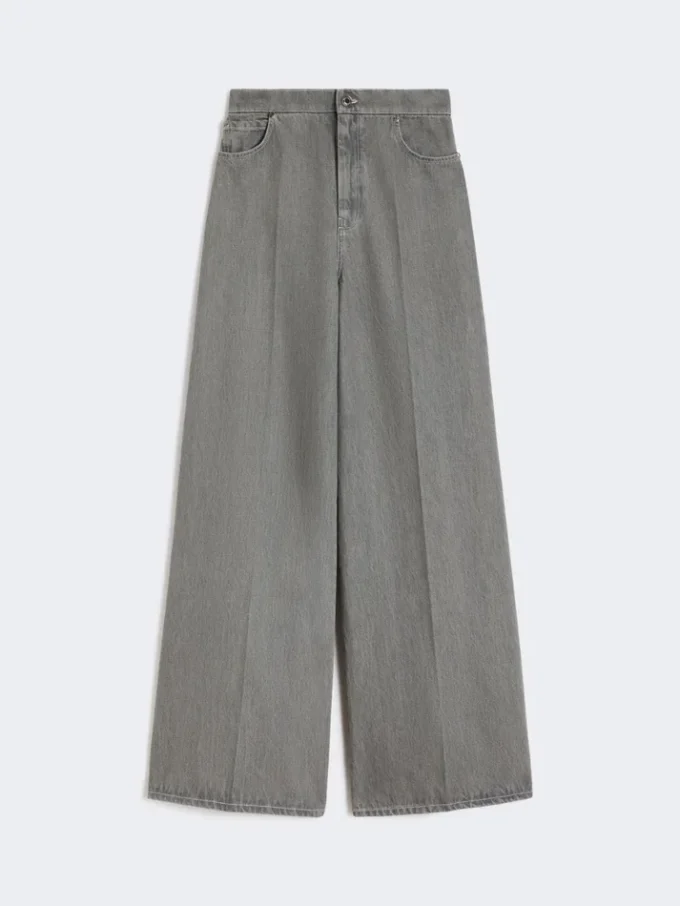 Weite Jeanshose, schwarz Weite Jeanshose, schwarz