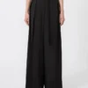 Weite Stretch-Wollhose, schwarz Weite Stretch-Wollhose, schwarz