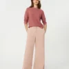 Weithose aus Baumwoll-Canvas, rosa Weithose aus Baumwoll-Canvas, rosa