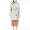 Wendbare Daunenjacke aus wasserabweisendem Satin, elfenbeinfarben Wendbare Daunenjacke aus wasserabweisendem Satin, elfenbeinfarben