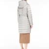 Wendbare Daunenjacke aus wasserabweisendem Satin, elfenbeinfarben Wendbare Daunenjacke aus wasserabweisendem Satin, elfenbeinfarben