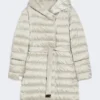 Wendbare Daunenjacke aus wasserabweisendem Satin, leicht