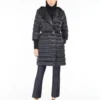 Wendbare Daunenjacke aus wasserabweisendem Satin, mitternachtsblau