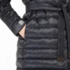 Wendbare Daunenjacke aus wasserabweisendem Satin, mitternachtsblau