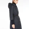 Wendbare Daunenjacke aus wasserabweisendem Satin, mitternachtsblau