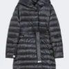 Wendbare Daunenjacke aus wasserabweisendem Satin, mitternachtsblau
