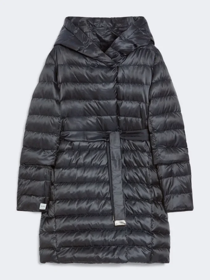 Wendbare Daunenjacke aus wasserabweisendem Satin, mitternachtsblau