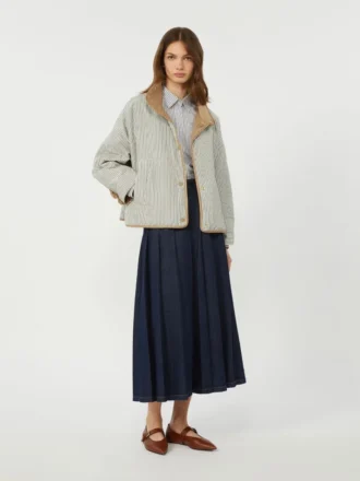Wendbare, wattierte Jacke aus wasserabweisendem Canvas, haselnussbraun