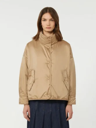 Wendbare, wattierte Jacke aus wasserabweisendem Canvas, haselnussbraun