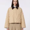 Wendbare, wattierte Jacke aus wasserabweisendem Stoff, beige Wendbare, wattierte Jacke aus wasserabweisendem Stoff, beige