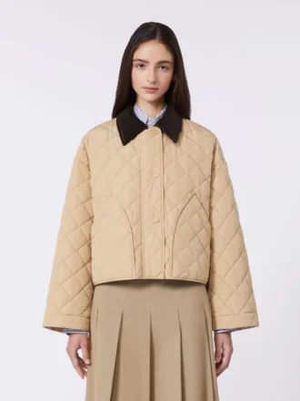 Wendbare, wattierte Jacke aus wasserabweisendem Stoff, beige Wendbare, wattierte Jacke aus wasserabweisendem Stoff, beige