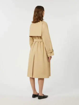 Wendbarer, wasserabweisender Gabardine-Trenchcoat, beige