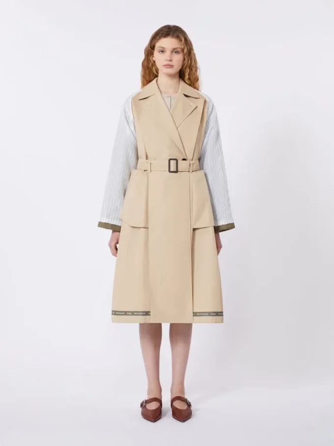 Wendbarer, wasserabweisender Gabardine-Trenchcoat, beige Wendbarer, wasserabweisender Gabardine-Trenchcoat, beige
