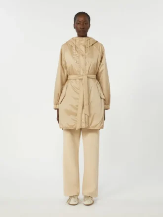 Wendbarer, wattierter Parka aus wasserabweisendem Canvas, beige