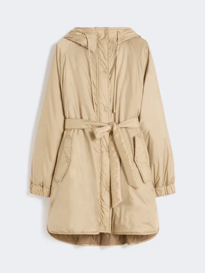 Wendbarer, wattierter Parka aus wasserabweisendem Canvas, beige Wendbarer, wattierter Parka aus wasserabweisendem Canvas, beige