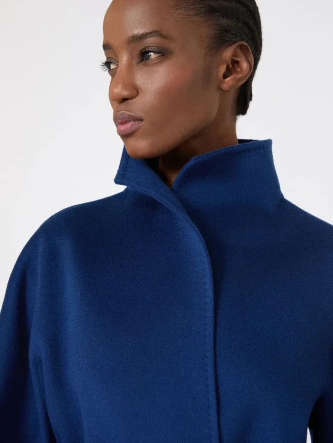 Wickelmantel in Camel, China-Blau Wickelmantel in Camel, China-Blau
