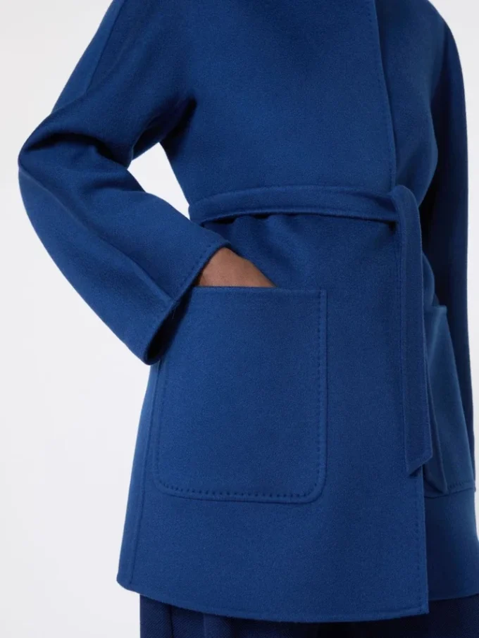 Wickelmantel in Camel, China-Blau Wickelmantel in Camel, China-Blau