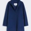 Wickelmantel in Camel, China-Blau Wickelmantel in Camel, China-Blau