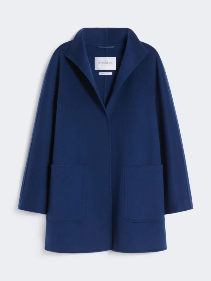 Wickelmantel in Camel, China-Blau Wickelmantel in Camel, China-Blau