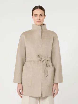 Wickelmantel in Camel, Sand