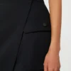 Wickelrock aus Stretch-Baumwolle, schwarz Wickelrock aus Stretch-Baumwolle, schwarz