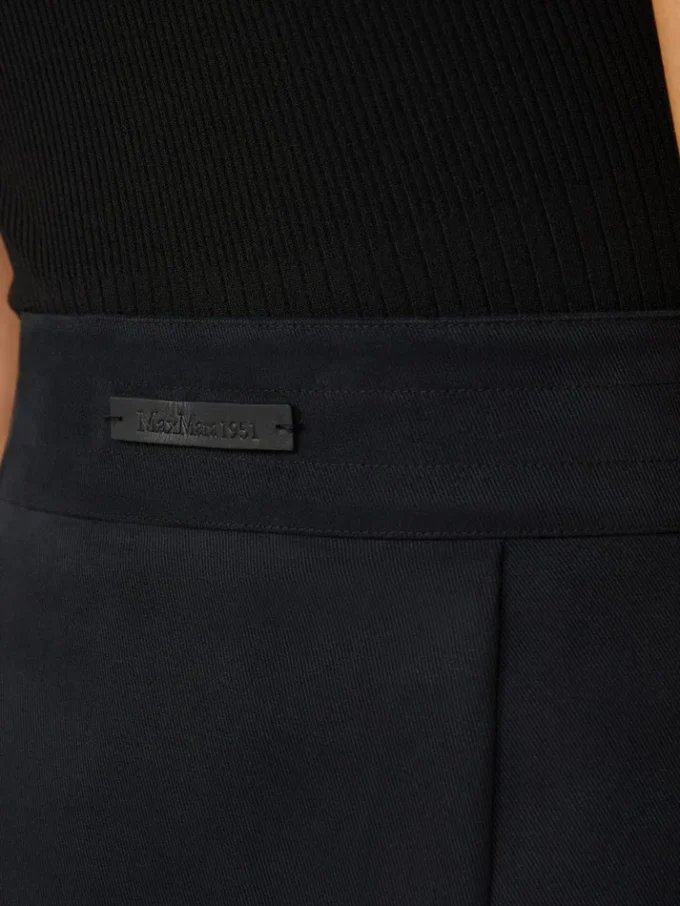 Wickelrock aus Stretch-Baumwolle, schwarz Wickelrock aus Stretch-Baumwolle, schwarz