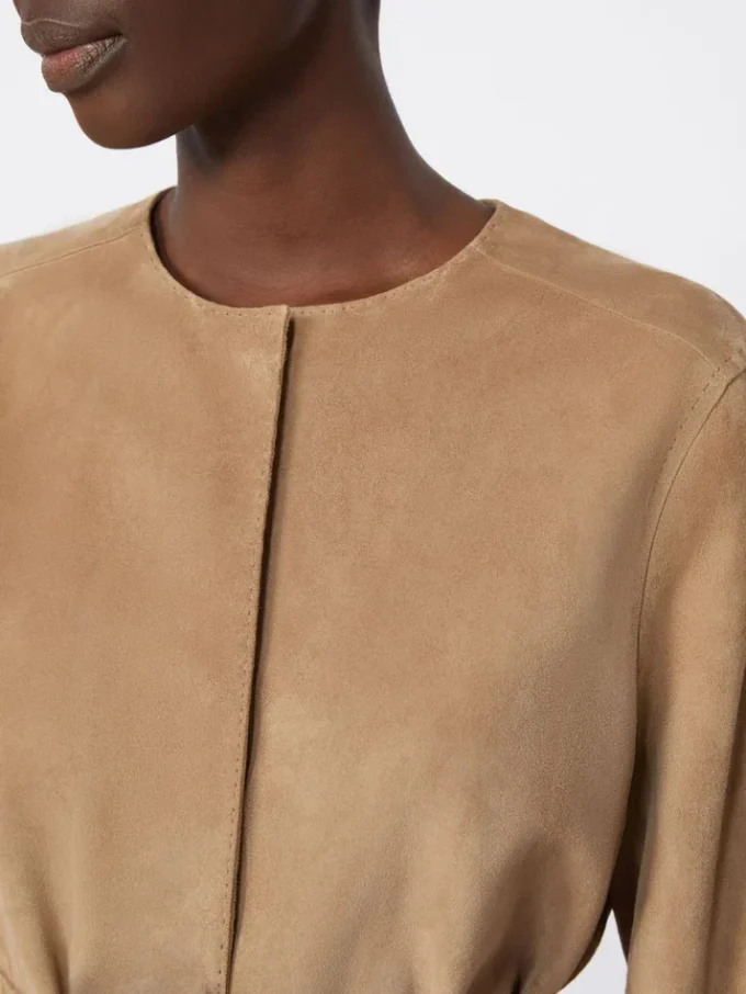 Wildlederjacke, haselnussbraun Wildlederjacke, haselnussbraun