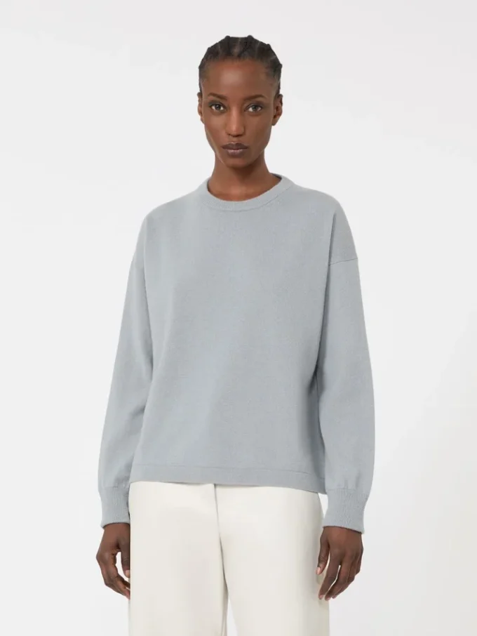 Woll- und Kaschmirpullover in Boxy-Passform, hellblau Woll- und Kaschmirpullover in Boxy-Passform, hellblau